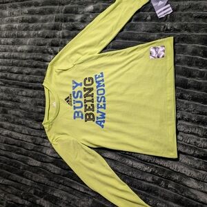 adidas Kids Lime Green Long Sleeve One Piece